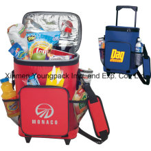 Promotional Custom Imprinted 18-Can Rolling Insulated Cooler Bag